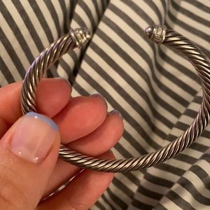 David Yurmam Cable Collection Bracelet w/ Diamonds